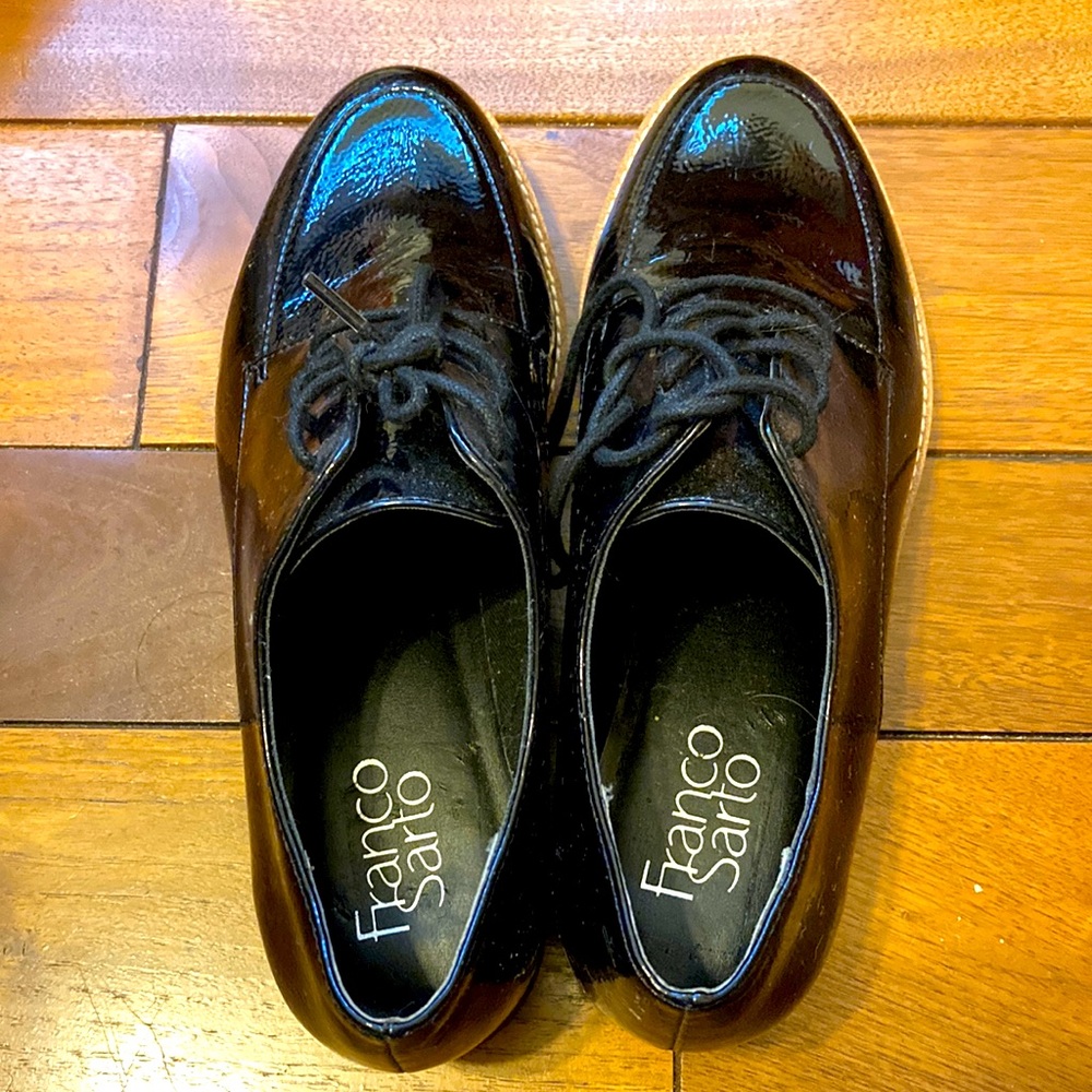 Franco Sarto W 7 Black Dress Shoes Loafers